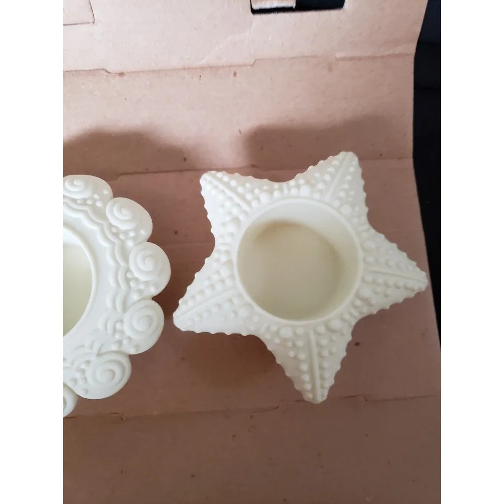 NEW PARTYLITE Sea Drifters P7103 Bisque Shells Votive Candle Holders Tea light